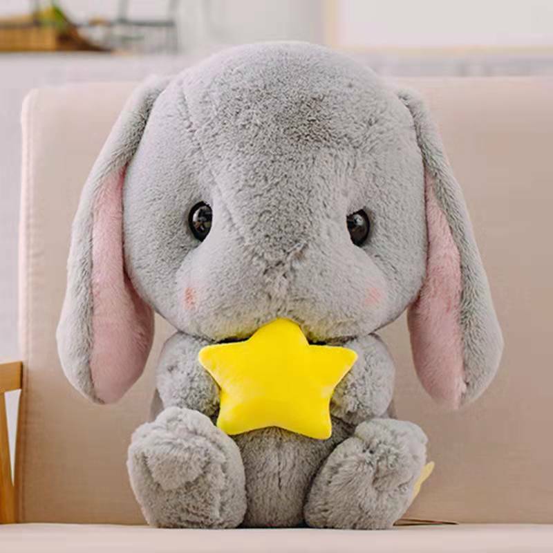 Cute Drooping Ear Rabbit Plush Toys Soft Toys Cushioned Baby Rabbit Pillow Doll Birthday Gift Baby Sleeping Doll Doll Doll Toys
