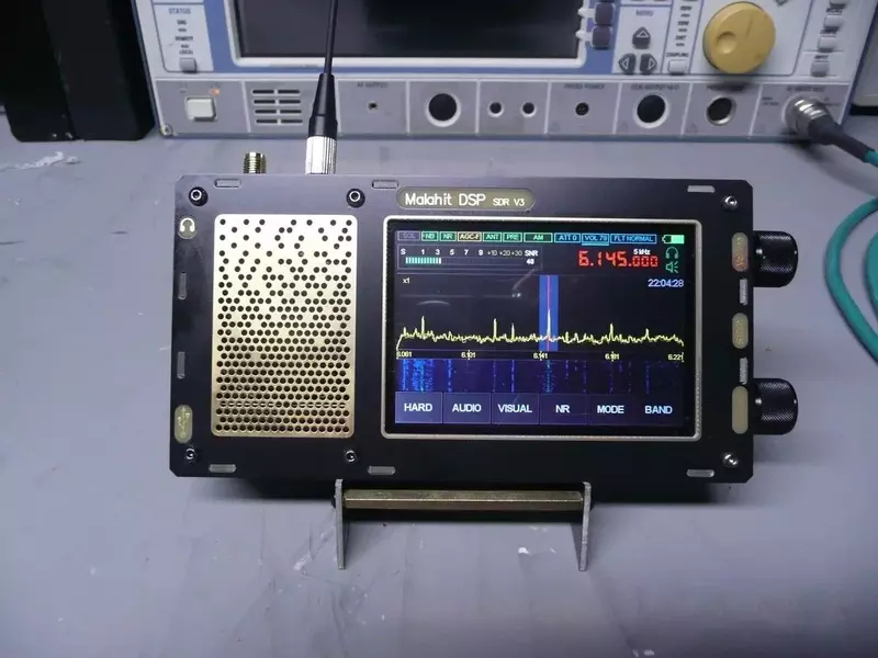2022 registrato 50KHz-2GHz V1.10C Malachite SDR ricevitore Radio DSP SDR ricevitore Touch Screen da 3.5 pollici con supporto per codice due
