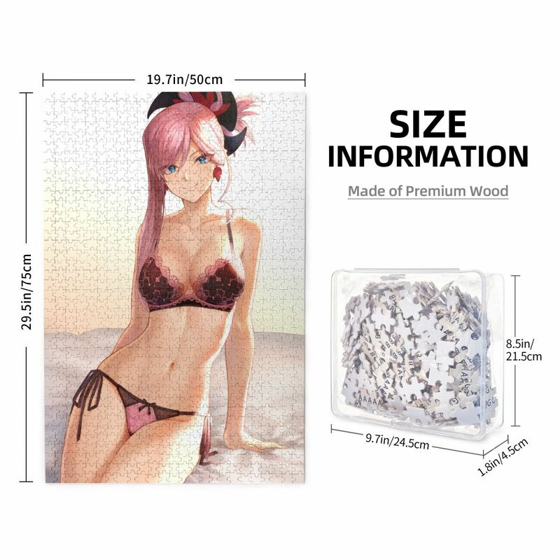 Anime quebra-cabeça destino grande pedido cartaz 1000 peça quebra-cabeça para adultos musashi lingerie pintura h comic merch hentai sexy decoração do quarto