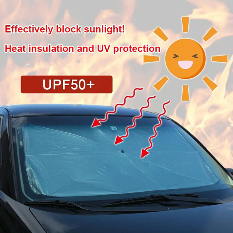Multifunctional พับกระจกบังแดดร่มรถร่ม SUV ฝาครอบกระจกพับได้ความร้อนฉนวนกันความร้อน Sun