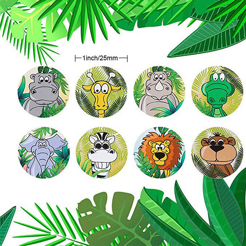 50-500Pcs 1 Zoll Kawaii Tier Danke Aufkleber Für Kinder Award Handgemachte Runde Karte Wrap Etikett Dicht aufkleber Decor Schreibwaren