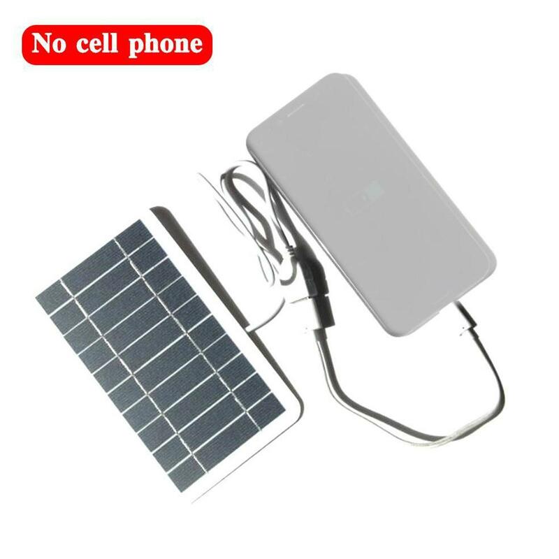 Panel Solar portátil de 5v y 2w, placa Solar con carga segura Usb, estabiliza el cargador de batería, Banco de energía, teléfono, Camping al aire libre
