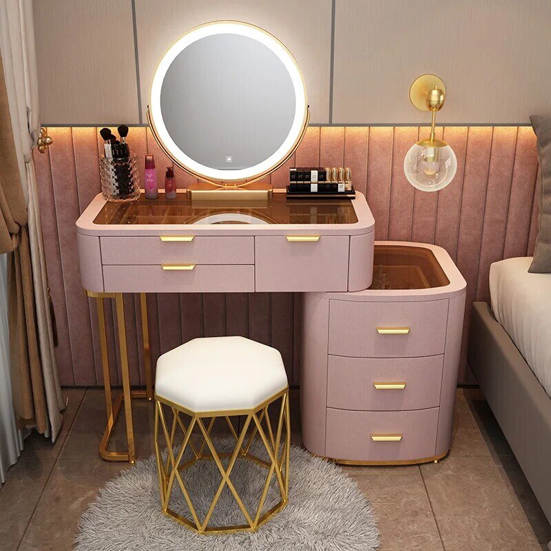 Туалетный столик с зеркалом для спальни, комод, шкаф для хранения, туалетный столик, мебель для спальни для макияжа