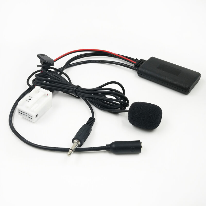 وحدة بلوتوث Aux في جاك الصوت كابل ميكروفون يدوي محول لسيارات BMW E60 E63 E64 E66 E81 E82 E70 E90 CD راديو