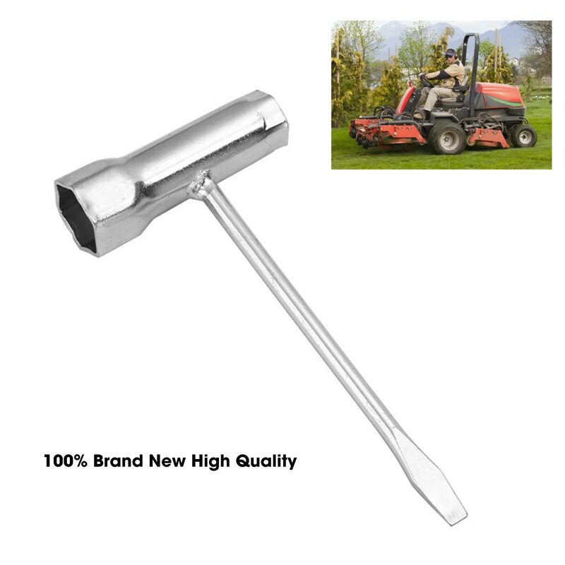 Llave de tubo de bujía de 13mm y 19mm, llave de acero inoxidable para motosierras de gasolina y cortadores de cepillo, llave de maquinaria de jardín