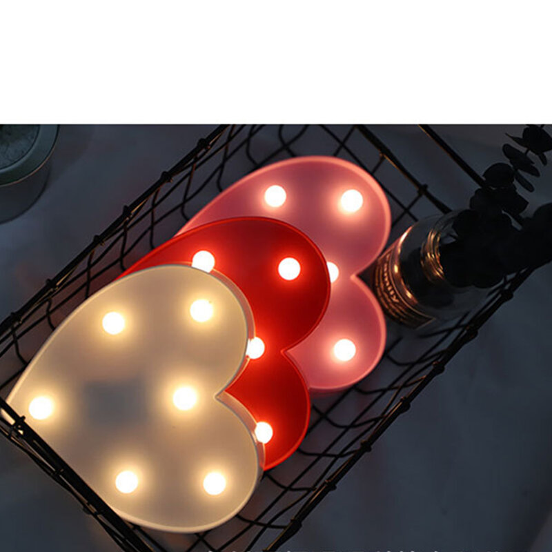 3d декоративный светодиодный ночсветильник в виде сердца для помещений, Свадебный декор, романтический подарок на день Святого Валентина