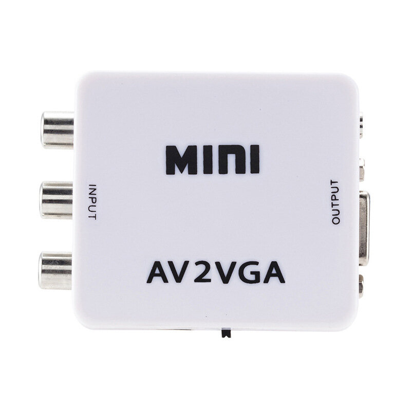 AV RCA CVBS Zu VGA Video Converter VGA Zu AV RCA Adapter mit 3,5mm Audio Kabel für TV Box PC Monitor 1080P HDTV Mini Converter