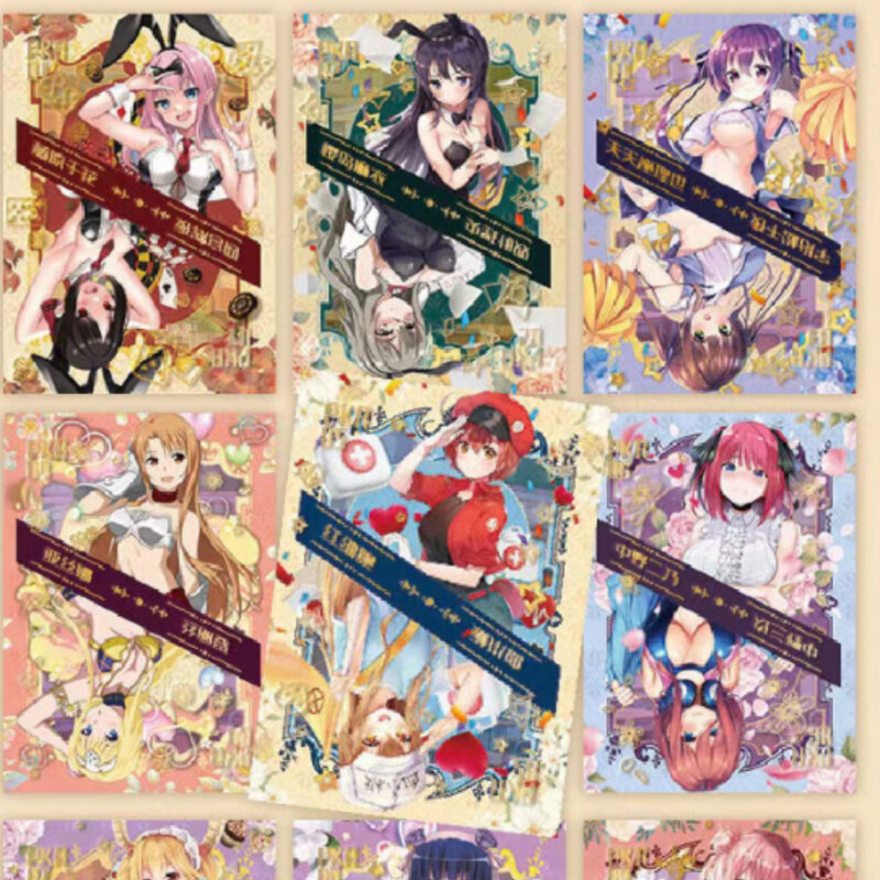 Extremely Colorful Dimensional World Collection Cards The First Bullet Goddess Rare Rendering Flash Card  Kamado Nezuko Rem