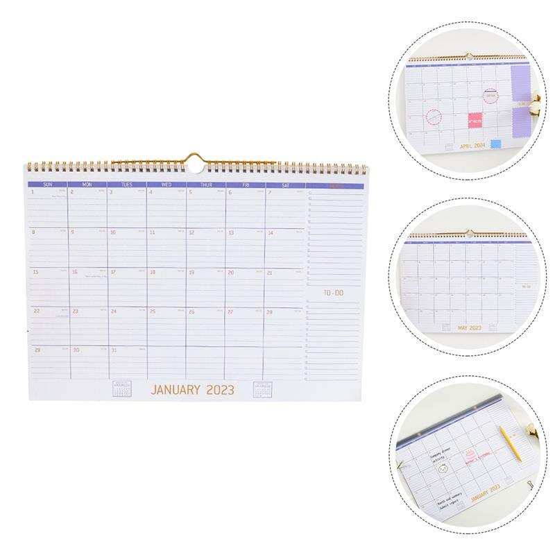 Calendario del calendario del programma creativo calendario dell'agenda per il calendario del pianificatore domestico domestico