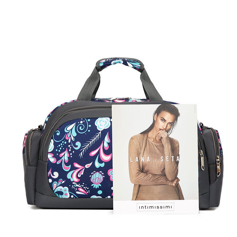 YILIANNew ladies' travel bag 2023 New national fashion national style printed handbag large capacity multi-layer travel backpack
