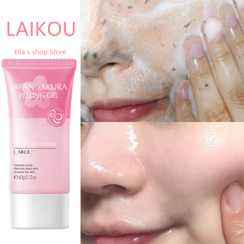 LAIKOU-Gel exfoliante Facial para el cuerpo, Crema de limpieza exfoliante, limpiador de espinillas, pasta hidratante blanqueadora