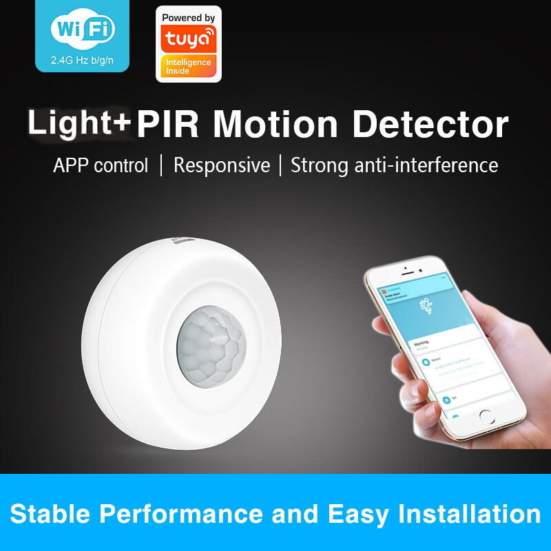 RYRA Tuya WIFI PIR Motion Sensor Detektor Bewegung Alarm SmartLife APP Wireless Home Automation System Verwenden Mit Tuya ZigBee Hub