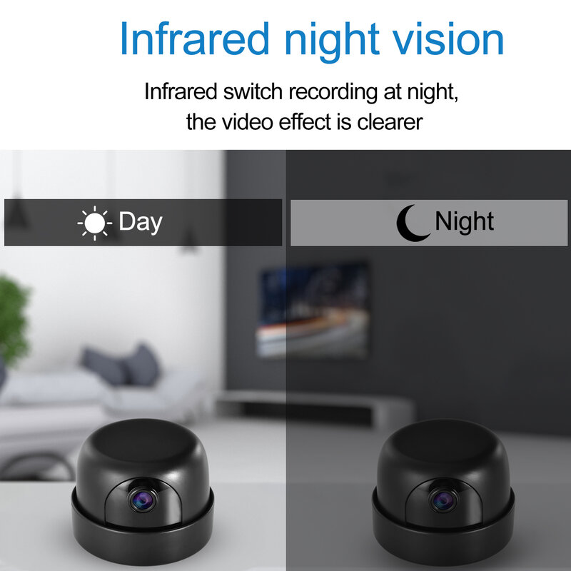Kamera WiFi Monitor Bayi 1080P Kamera Keamanan Dalam Ruangan Mini AI Pelacakan Audio Video HD Kamera Penglihatan Malam