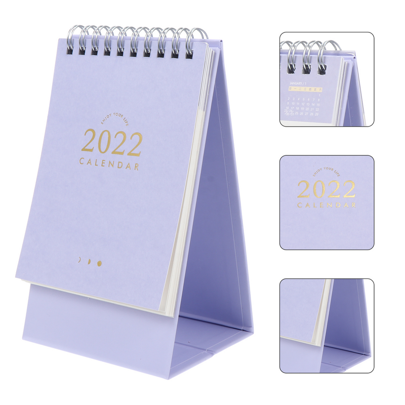 1pc prático conveniente delicado criativo durável 2022 calendário casa calendário desktop calendário para casa
