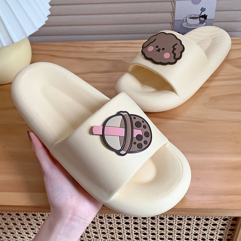 Kobiety letnie domowe kapcie dezodorant EVA Sofa podeszwa miękkie antypoślizgowe lekkie kapcie Cute Cartoon slajdy japonki plażowe