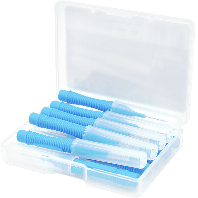 10 pçs/lote Ferramenta Escovas Interdentais Cuidados de Saúde Higiene Oral escova de Dentes Dente Push-Pull Escova Remove Alimentos E Placa Bacteriana Melhor