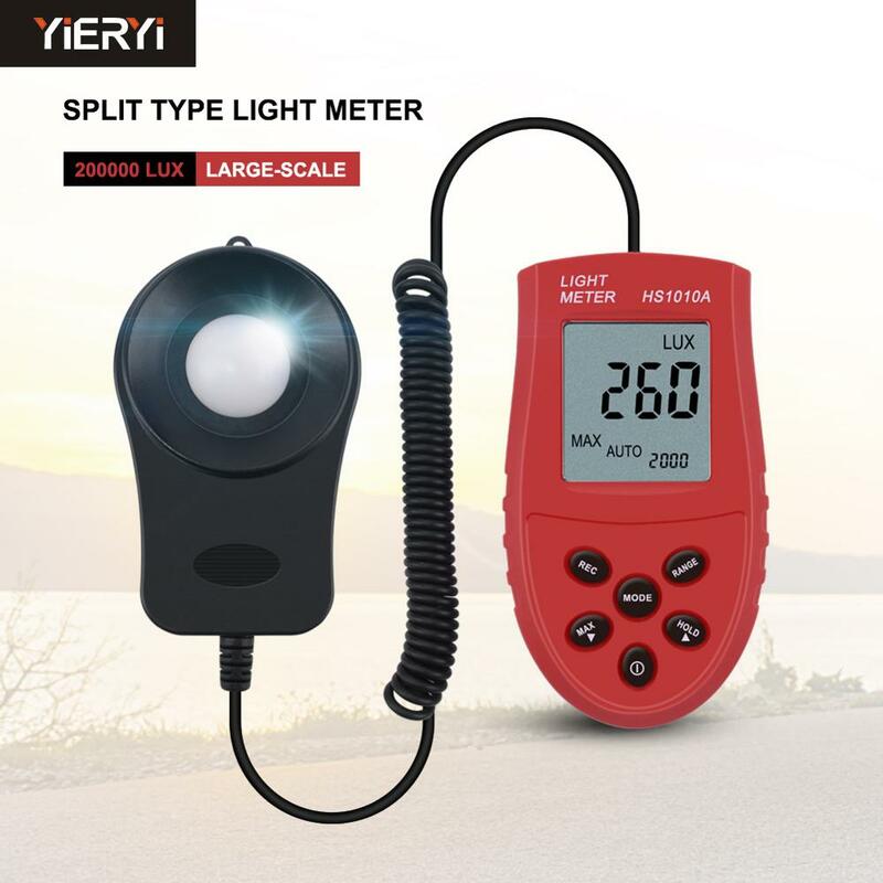 Hot Sale 200,000 Digital Light Meter Luxmeter Lux/FC Meters Luminometer Photometer light meter 3 Range Lux NI5L