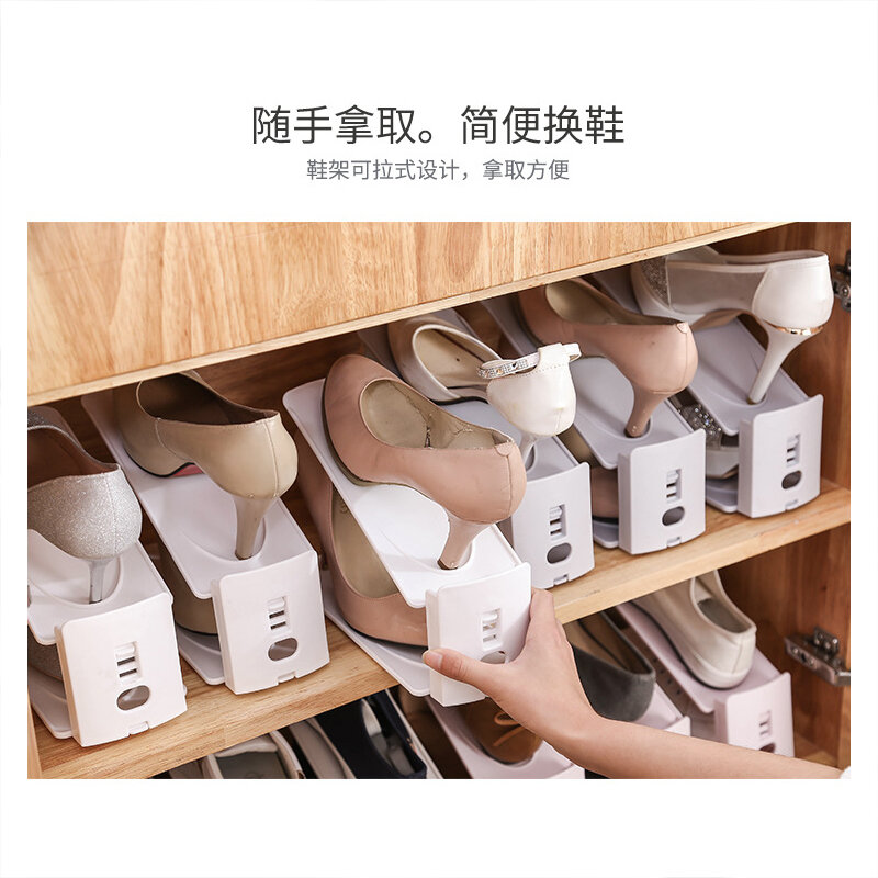 Xiaomi Youpin สะดวกแบบบูรณาการชั้นวางรองเท้าคู่ชั้นวางรองเท้าปรับรองเท้า Rack รองเท้าแตะเก็บแบบใช้ภ...