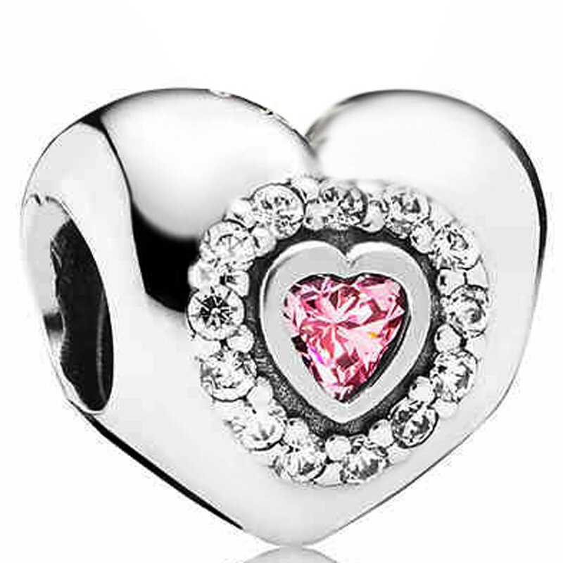 Perles d'amour roses délicates pour femmes, breloque originale, arbre de vie, étoile de mer, Everver, cerf, convient à l'original Pandora, bijoux cadeaux, nouveau