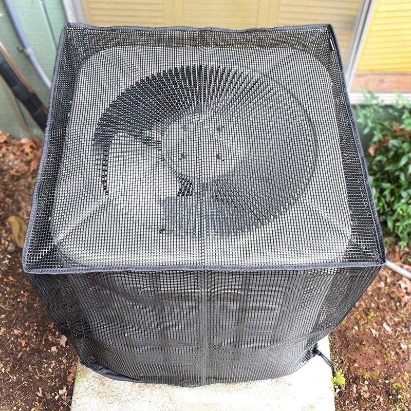 Klimaanlage Abdeckung, alle Jahreszeiten Mesh Klimaanlage Abdeckung für Outdoor-AC-Einheit, einstellbare AC-Einheit schützen Abdeckung