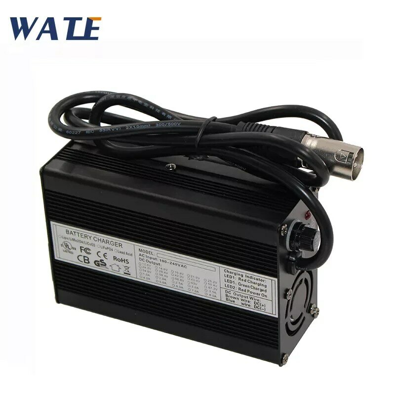 42V 4A Charger 10S 36V li-ion battery Charger Output DC 42V With cooling fan Free Shipping