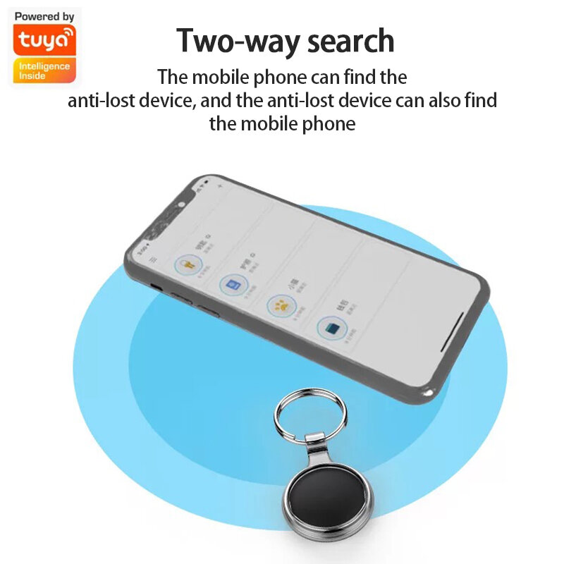 Tuya-Dispositivo inteligente con Bluetooth, dispositivo antipérdida, rastreador de posición, aplicación de vida inteligente, localizador de artículos