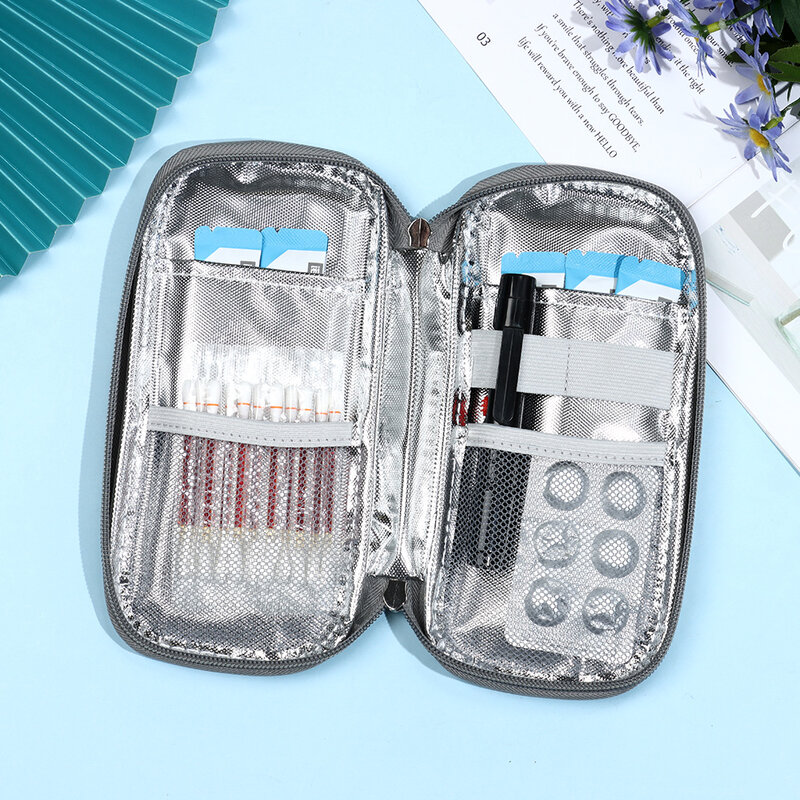 Novo saco de refrigeração insulina portátil sem gel oxford caso viagem diabético bolso pílula protetor térmico isolado medicla cooler