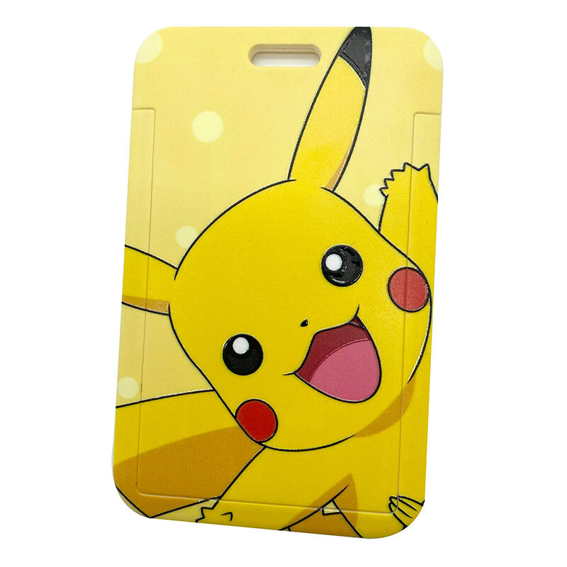 Pokemon Ban Đầu Hoạt Hình Dễ Thương Pikachu PVC Nắp Thẻ Sinh Viên Tài Liệu Treo Cổ Túi Chống Mất Thẻ Dây ID thẻ
