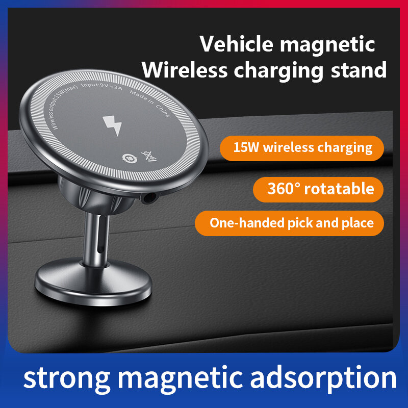 Magnetic Wireless Car Charger Mount Stand for iPhone 12 13 Series For Magsafe 15W Fast Wireless Charger Car Phone Holder