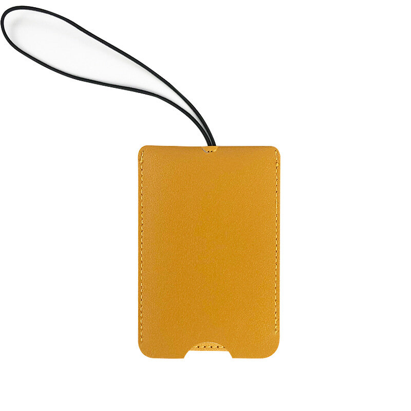 Luggage Tag Double Layer Pu Leather Multi-color Belt Hidden Pull-out Luggage Tag With Printed Paper Card Luggage Tag