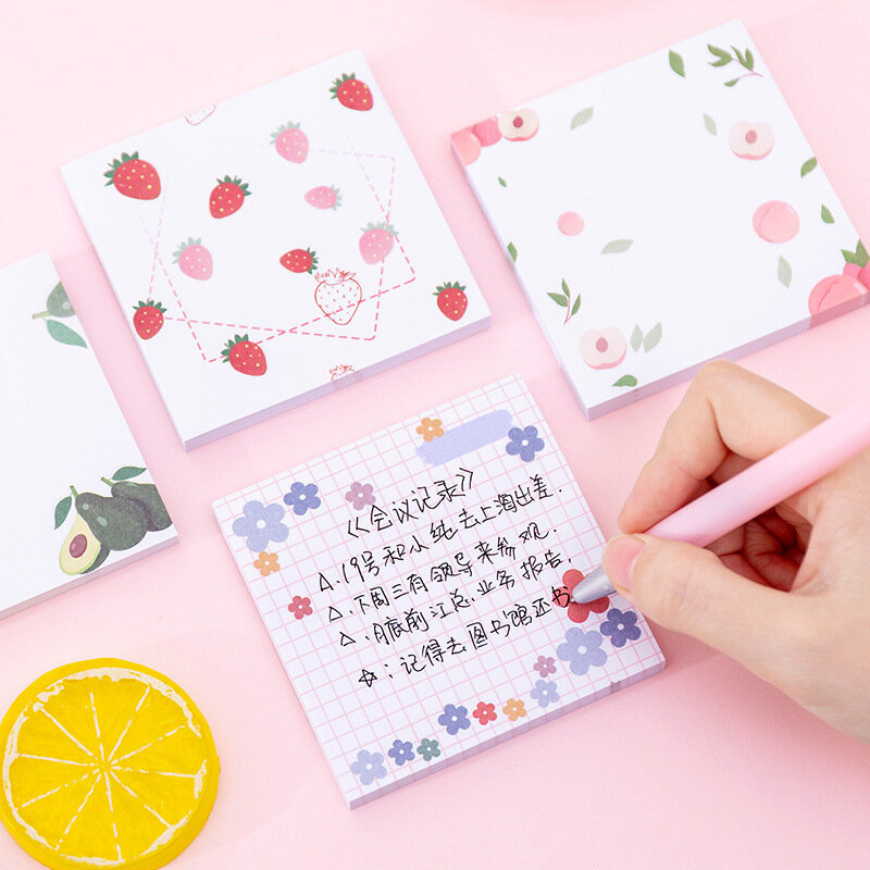 Hyuna – Note autocollante petite fleur coréenne, papier créatif dessin animé pour étudiant, accessoires de Message de bureau, papeterie mignonne, fournitures scolaires