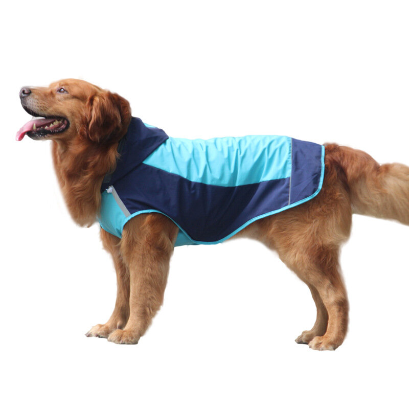 Pet płaszcz przeciwdeszczowy dla psów wiatroszczelne i przeciwdeszczowe solidne bluzy z kapturem dla szczeniąt kurtka wielkoformatowa nadaje się na duże, średnie i małe ubrania dla psów