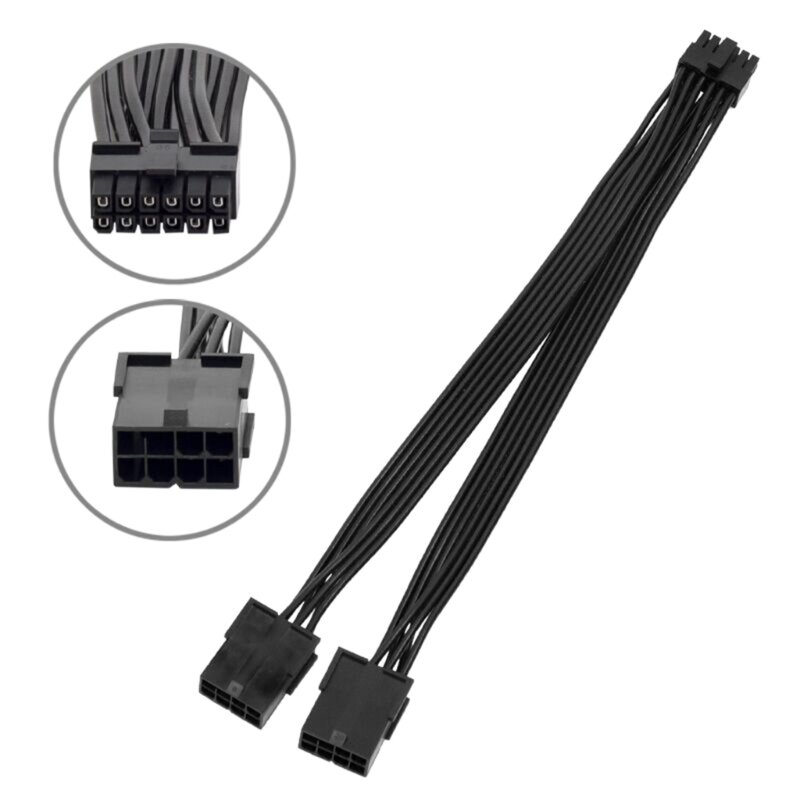 H4GA 12Pin GPU Adapter Line Mini 12Pin Male to 2x 8pin Female Graphics Video Card Cable 12pin to 6+2Pin 6PI for RTX3080 RTX30