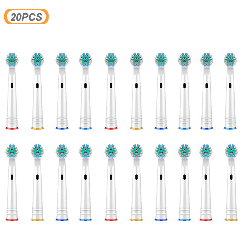 20 pezzi testina spazzolino per sostituzione spazzolino orale b pulizia filo interdentale spazzola elettrica, pulizia di precisione sbiancamento 3D,