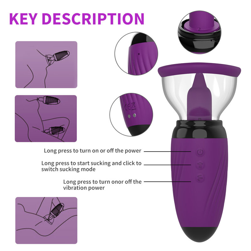 Sucking Vibrator Sex Toy for Women Clitoris Stimulator Blowjob Oral Nipple Anal Vagina Sucker Vibrators Toys for Adults Sex Shop