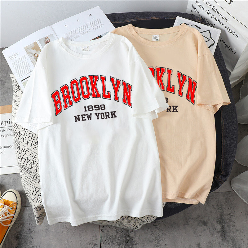 Camiseta de manga corta para hombre y mujer, ropa de calle, Tops Harajuku, camisetas informales estampadas en el área de EE. UU.