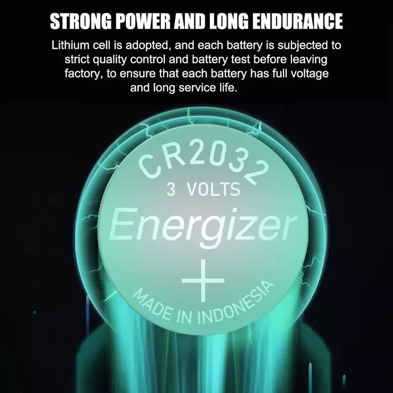 Energzer – batterie au Lithium 3V CR2032 CR 2032 DL2032, pour montre, jouet, calculatrice, télécommande de voiture, bouton, cellule de pièce de monnaie