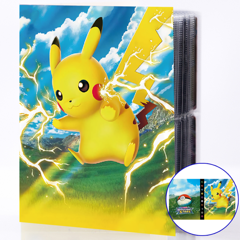 Colección de tarjetas de juego de Pokémon, soporte de almacenamiento de álbum, cuaderno, Vmax, Pikachu, Charizard, Mewtwo, carpeta protectora, 240 piezas