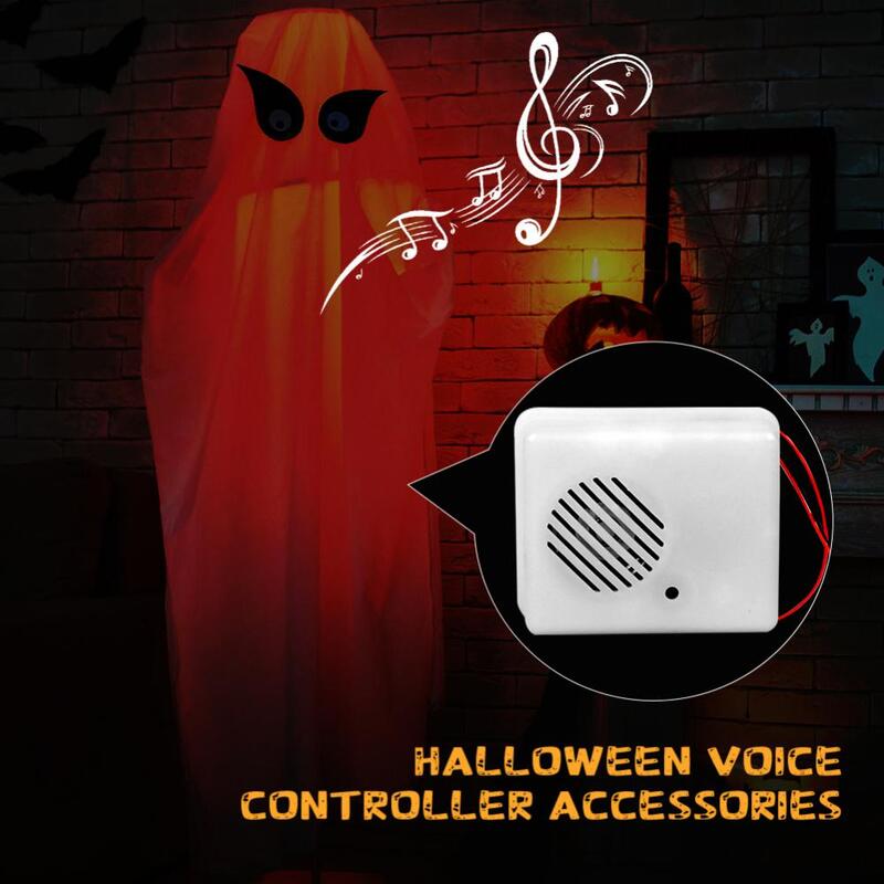 Altavoz con efecto de sonido para Halloween, reproductor de sonido de miedo de terror, Control de voz, accesorio para fiesta, caja de sonido Decora de vacaciones