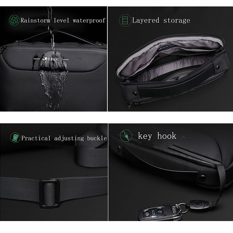 Suutoop-男性と女性のための盗難防止多機能USBハンドバッグ,防水トラベルバッグ,ショルダーストラップ