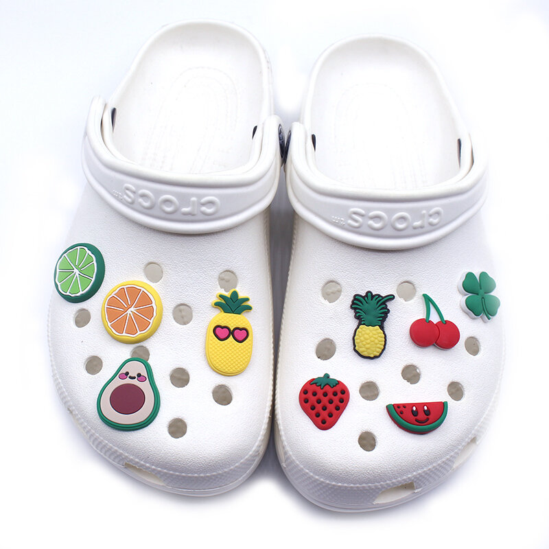 1PCS Fairy Tales Shoes Charms Cherry Lemon Croc Shoes Decoration Buckle Animals Garden Sandals Accessories Kids Gifts Wholesale