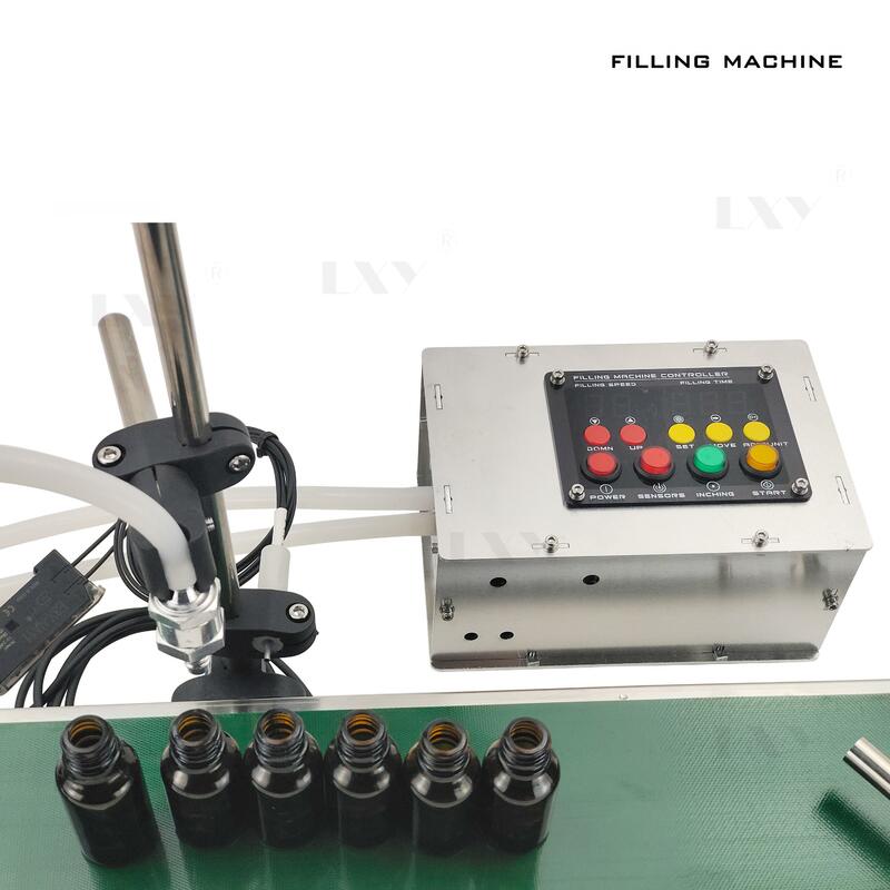 Auto Filling Machine Liquid Filler With Conveyor Belt Single Head Can Sense High Precision Water Juice Fully Automatic