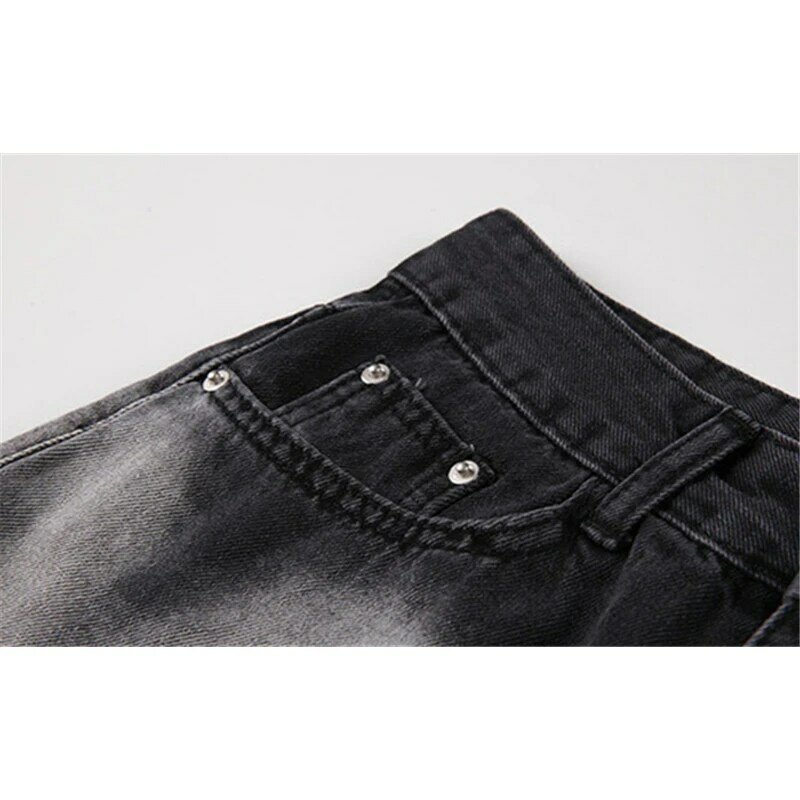 Celana Panjang Hip Hop Wanita Musim Semi 2022 Celana Panjang Fashion Y2K Jeans Grafiti Gotik Harajuku Streetwear Kasual Longgar Baru