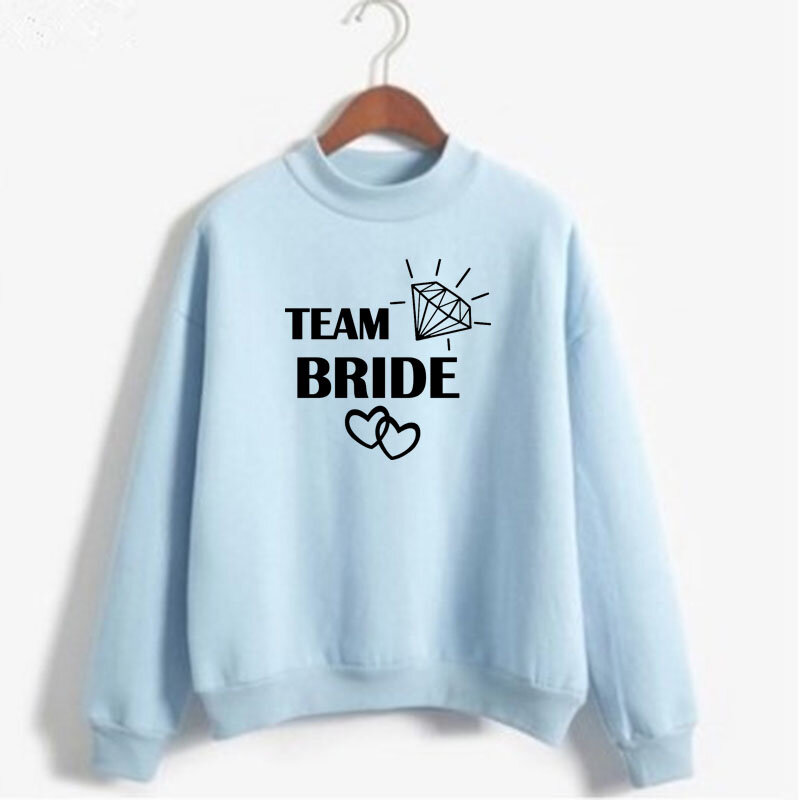 Team Bruid Print Vrouw Sweatshirt Zoete Koreaanse O-hals Truien Dikke Herfst Snoep Vrouwen Wedding Party DW370