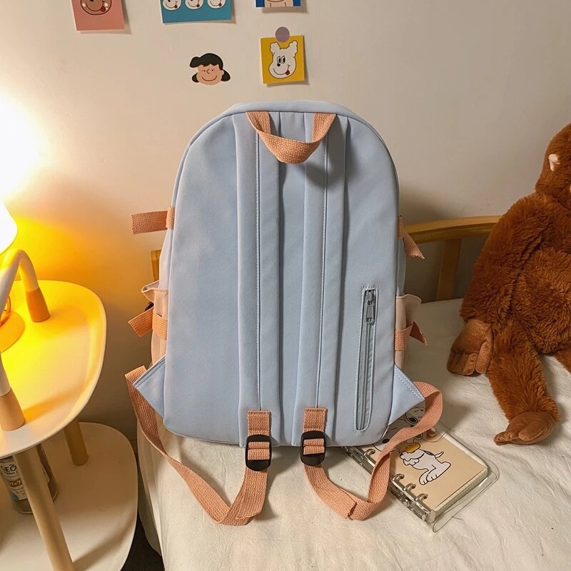 Genshin تأثير أنيمي تأثيري للجنسين الطلاب حقيبة مدرسية على ظهره الكرتون Bookbag محمول حقيبة للسفر في الهواء الطلق بنين بنات هدايا