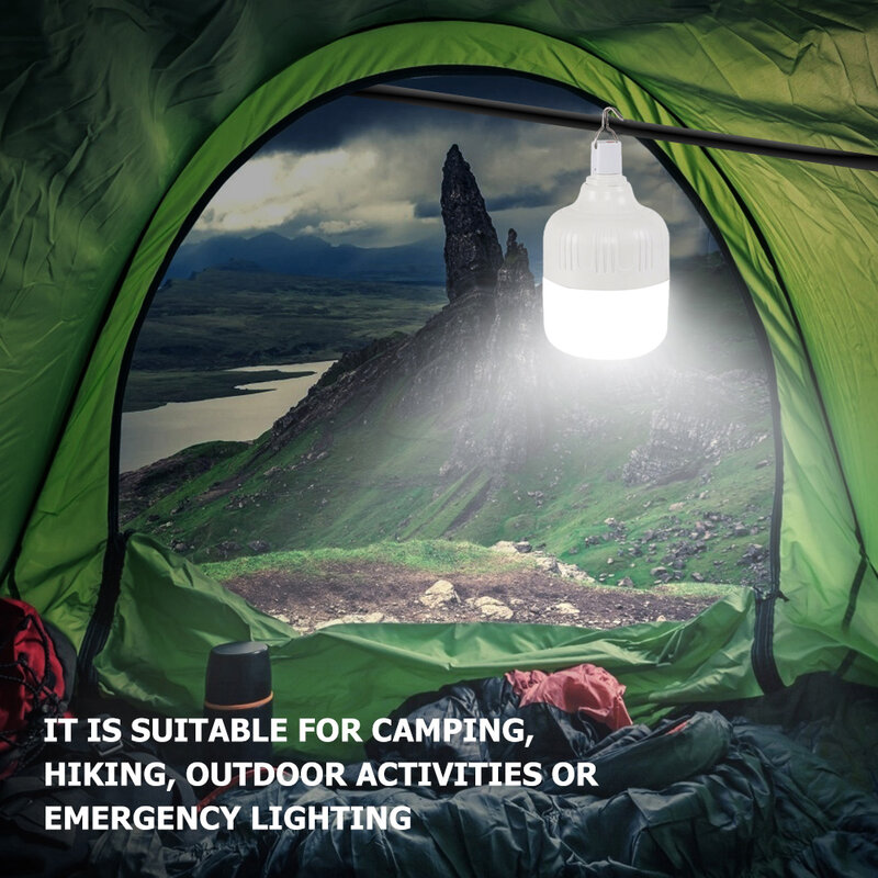 1-10 sztuk 200W przenośna latarnia żarówka Camping światło LED ładowane na USB żarówka 5 trybów High Power oświetlenie namiotu na zewnątrz żarówka awaryjna