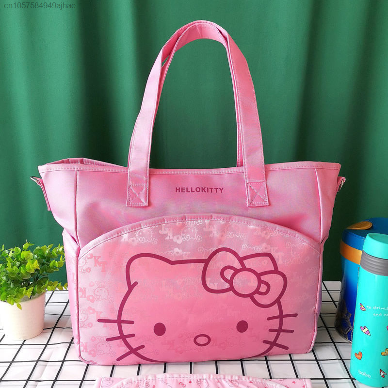 Sanrio Hello Kitty Bags Multi-functional Large Capacity Tote Bag Messenger Bag Women Luxury Handbag Female Fashion Shoulder Bag