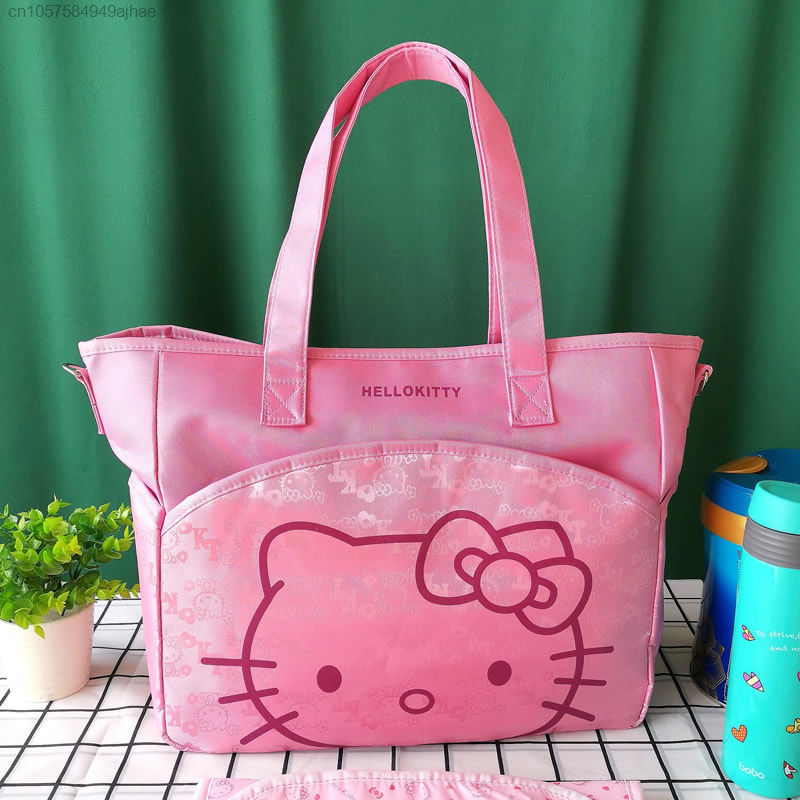 Tas Sanrio Hello Kitty Tas Tote Kapasitas Besar Multifungsi Tas Kurir Tas Tangan Mewah Wanita Tas Bahu Fashion Wanita