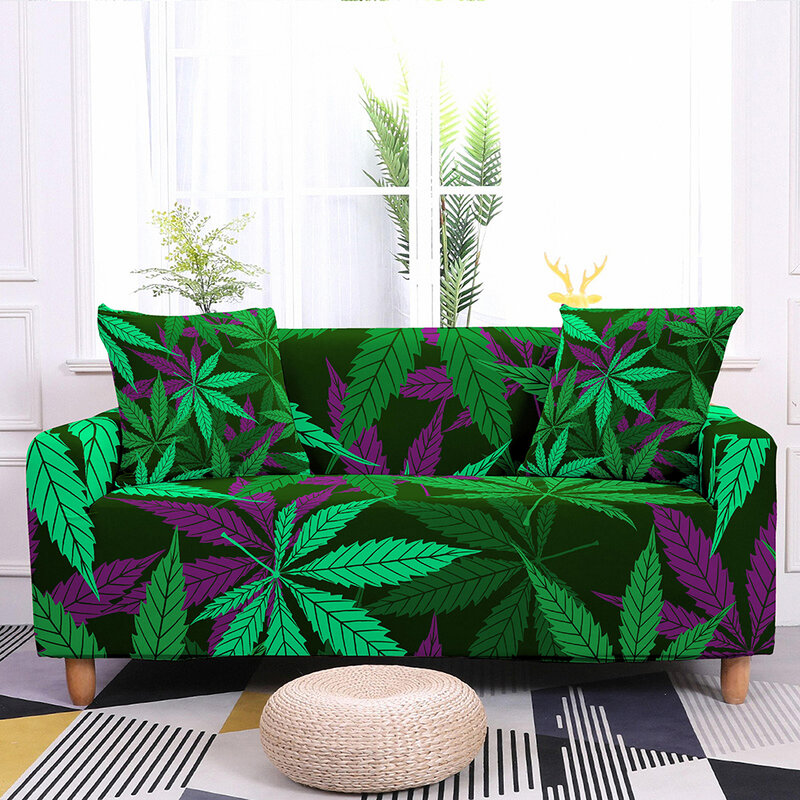 Galaxy Maple Elastic Sofa Cover Couch Cover Stretch Slipcover Sectional Sofa Covers Furniture Protector Home Decoration