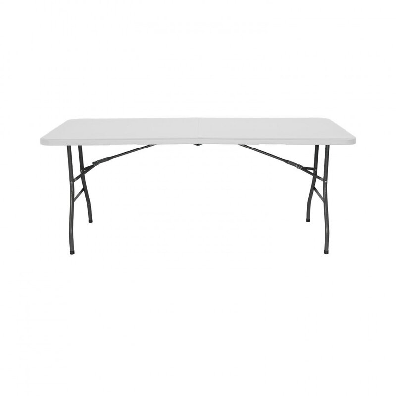 Table pliante 180cm rectangulaire blanc traiteur GH91